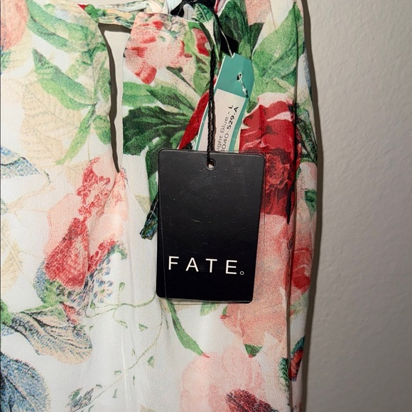 Fate Floral Maxi Dress with Butterfly Design - Sheer Halter - Large - NWT - Picture 3 of 6